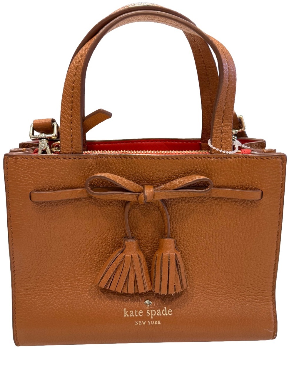Kate Spade Hayes Street Isobel Mini Satchel Tan Leather Crossbody Strap NWOT